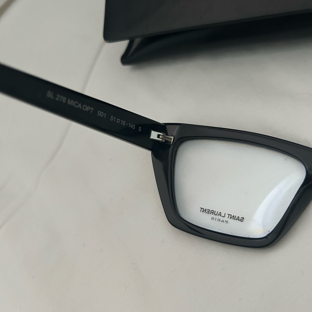 Saint Laurent Black SL 276 MICA Cat-Eye Glasses - Picture 6 of 9